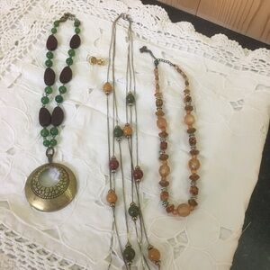 Elegant Multi-Color Beaded Necklace Set